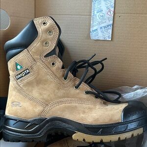 Men's Durable Tan Leather Boots